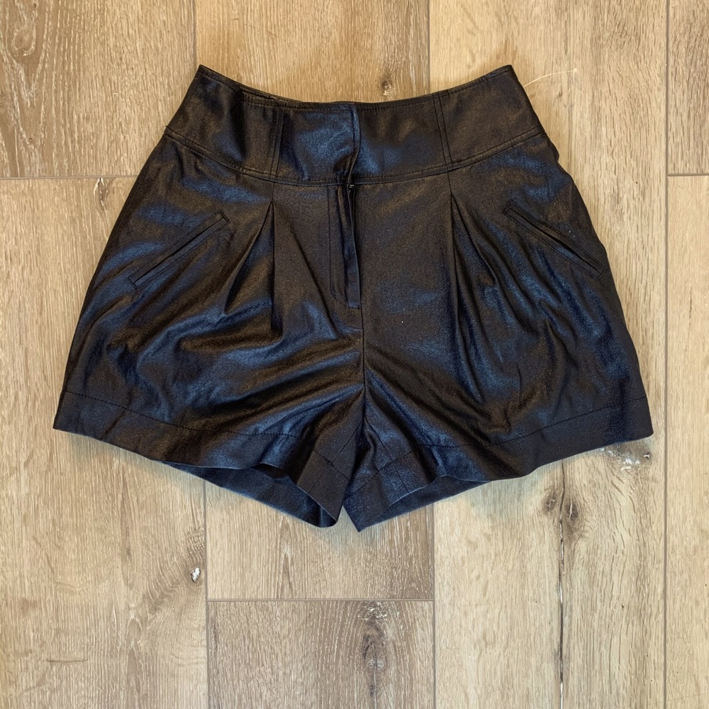 Faux Leather Shorts